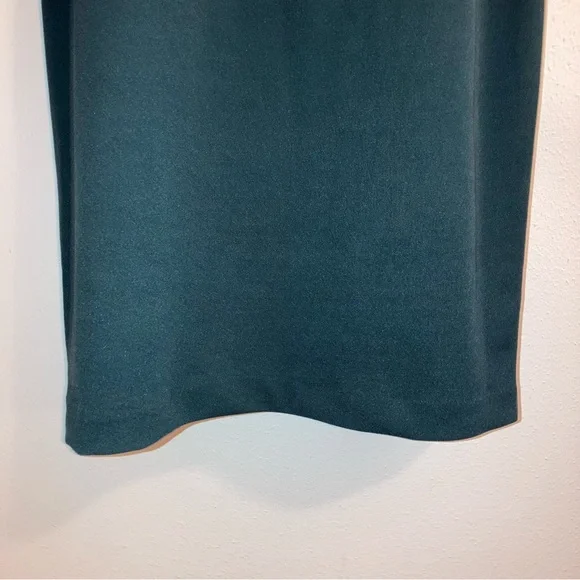 NEW Calvin Klein Fall Green Ruffle Short Sleeve Pencil Sheath Formal Dress 10 - Picture 7 of 17